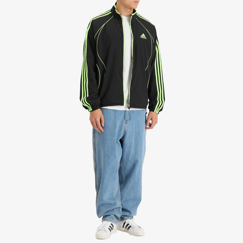 Adidas Originals Men's Teamgeist Track Top Black/Signal Green